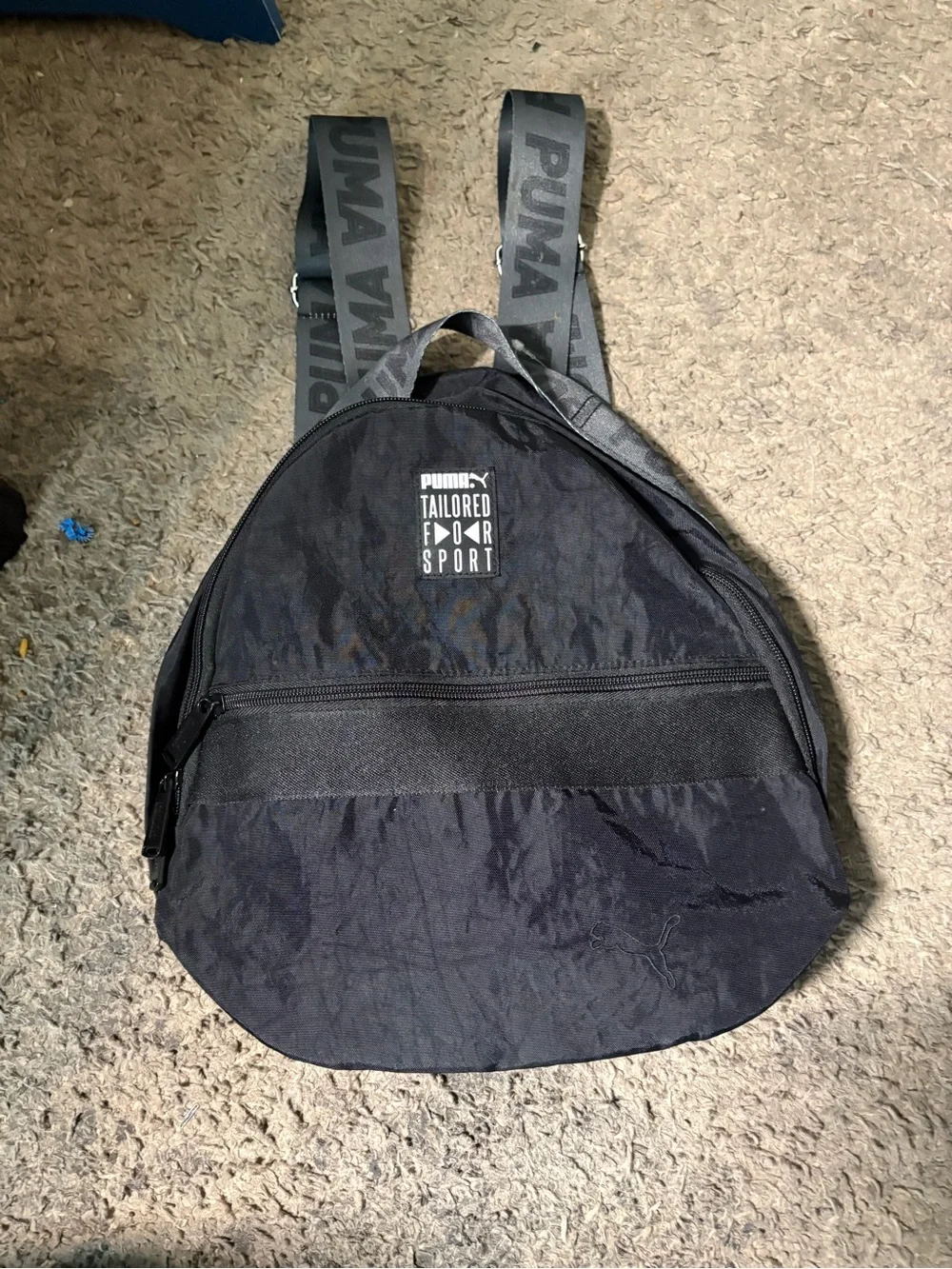 Puma Black Tailored for Sport Logo Strap Backpack